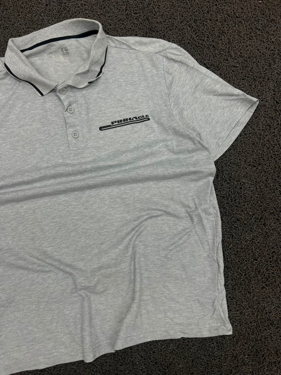 Vintage Pinnacle Grey Contrast Collar Polo Shirt