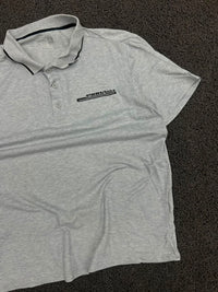 Vintage Pinnacle Grey Contrast Collar Polo Shirt
