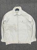 Sergio Tacchini Men's Cream Full-Zip Harrington Jacket – Classic Casual Lightweight Outerwear
