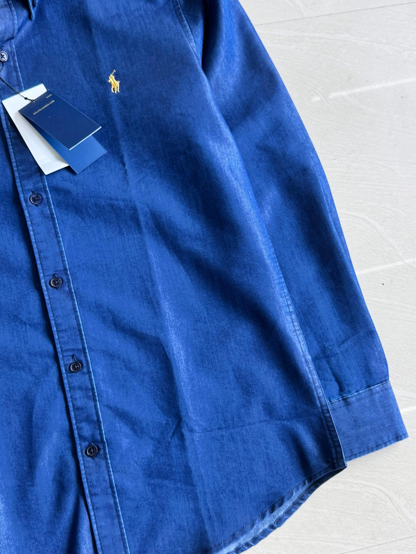 Vintage Ralph Lauren Custom Fit Blue Button-Down Shirt