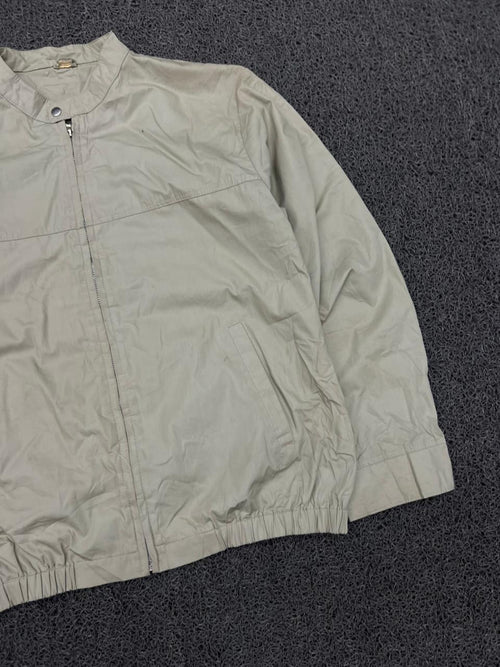 Vintage Stand Collar Zip-Up Casual Jacket