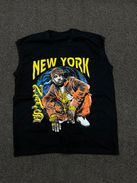Vintage New York NAS Graphic Sleeveless T-Shirt – Black