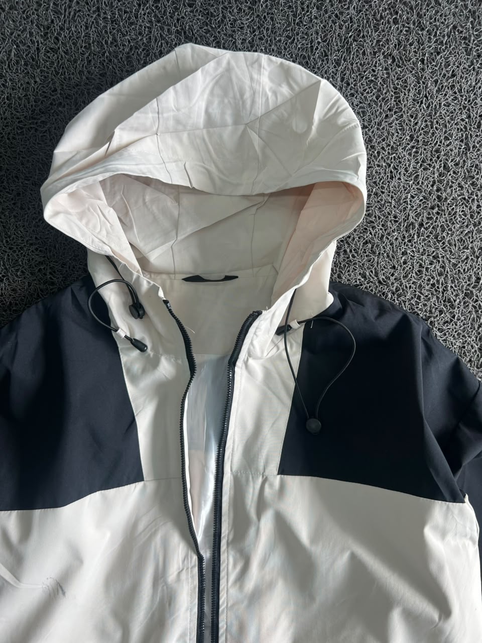 Men's Color Block Hooded Jacket – ⚠️ Zip Missing