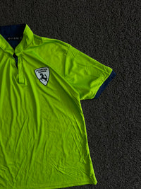 Polo T-Shirt with Stand Collar, Button Placket & Contrast Trim