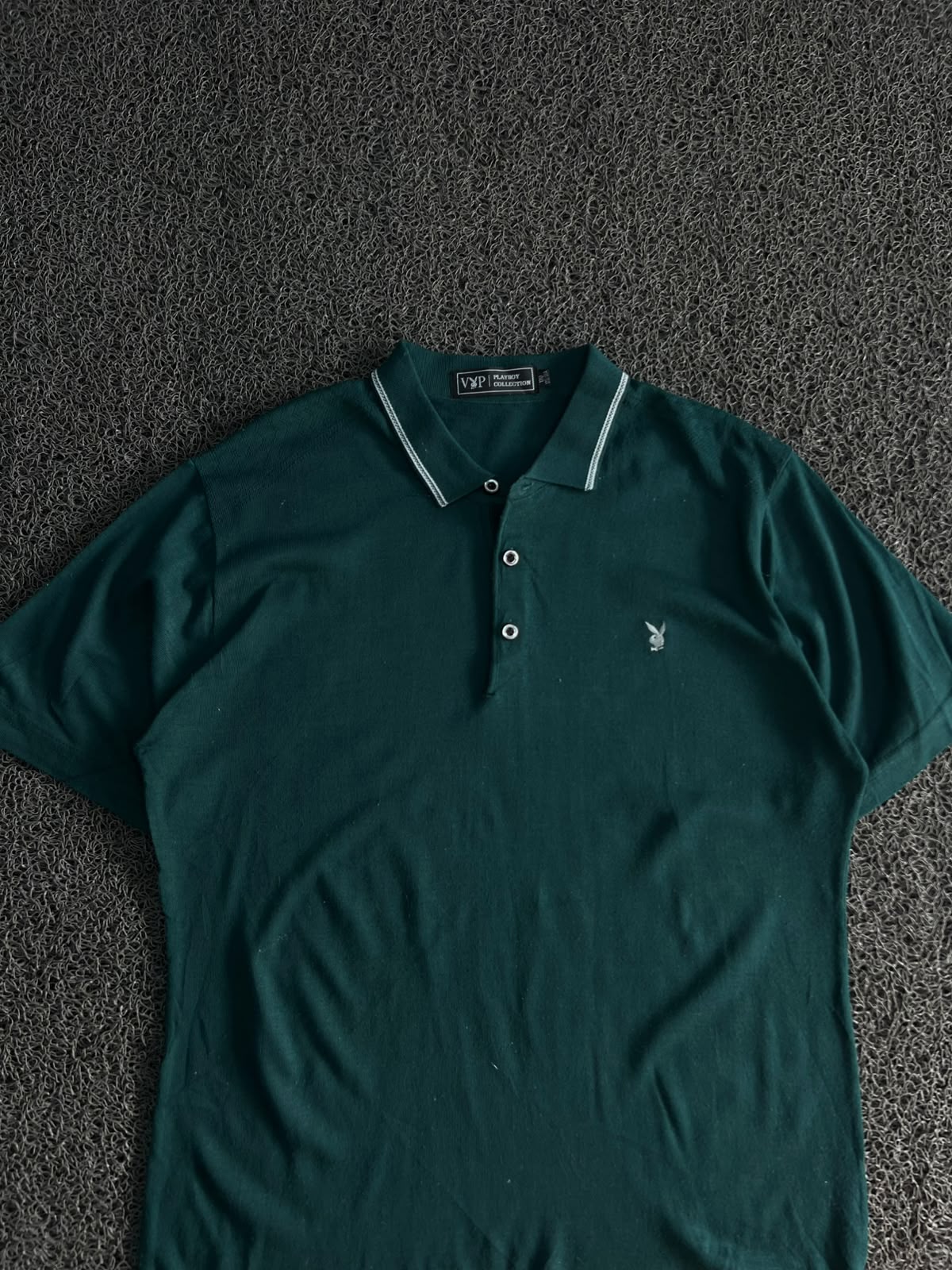 Vintage Teal Green Playboy Polo T-Shirt
