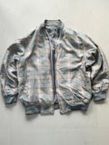 Vintage Plaid Bomber Jacket – Full Sleeve Casual Jacket(⚠️ No Zip)