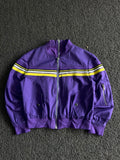 Vintage Purple Stripe Bomber Jacket