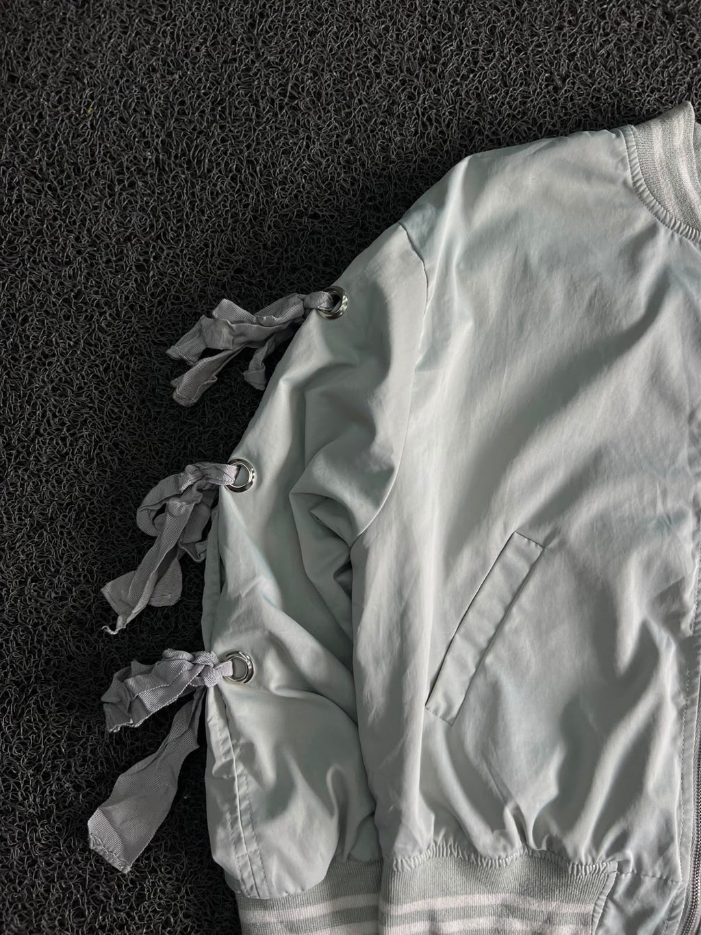 Premium Ribbon Sleeve Casual Jacket