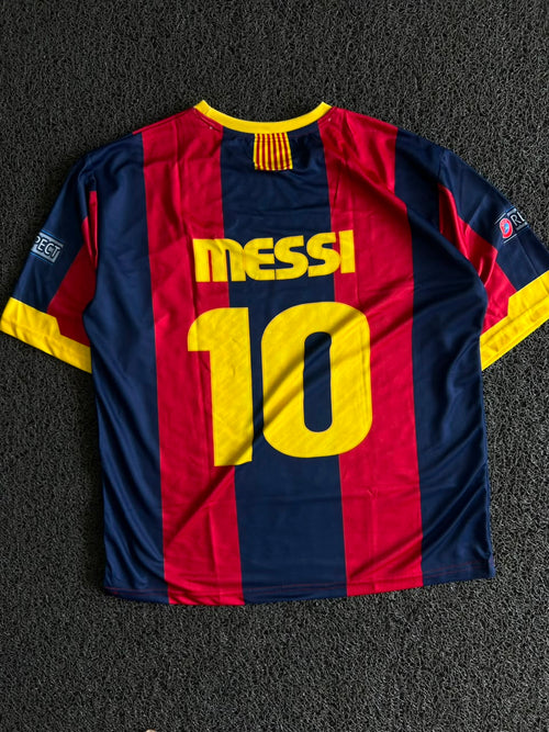 FC Barcelona 2010–11 UEFA Champions League Final Home Jersey – Lionel Messi #10 – Five Sleeve