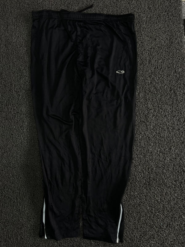 Black Track Pants with White Side Stripes & Logo – Thriftwear