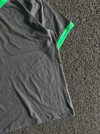 Green Contrast Trim Crew Neck T-Shirt