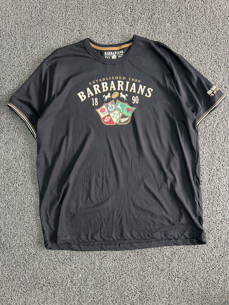 Barbarians 1890 Black Graphic Tee with Number 15 Back Print