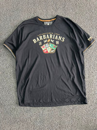 Barbarians 1890 Black Graphic Tee with Number 15 Back Print