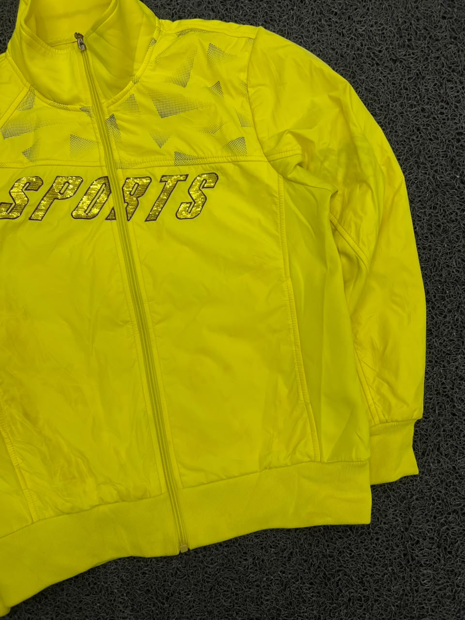 Sports Yellow Full-Zip Track Jacket