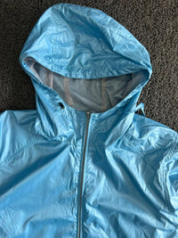 Sky Blue Lightweight Hooded Windbreaker Jacket