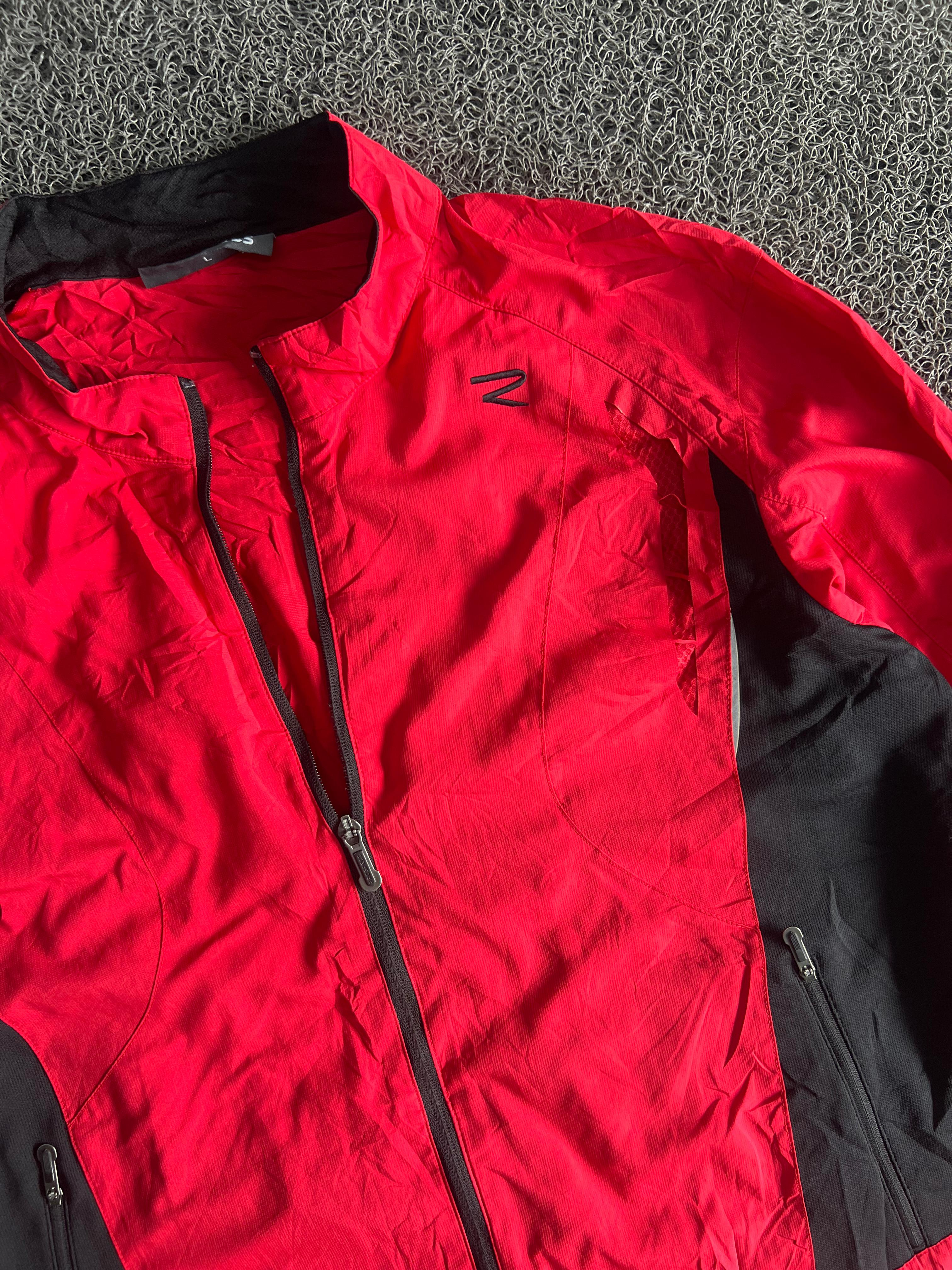 Men's Red & Black Lightweight Windbreaker Jacket(⚠️Zip not working)