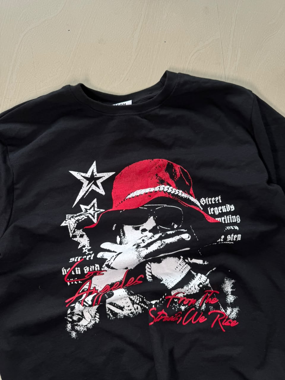 From the Streets We Rise Oversized Graphic Black T-Shirt