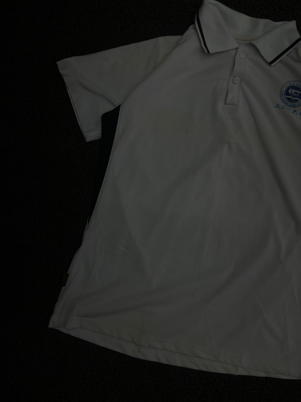 Polo T-Shirt with Logo & Contrast Collar – Short Sleeve – ⚠️ Small Stain