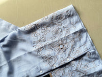 Men's Light Blue Embroidered Casual Shirt