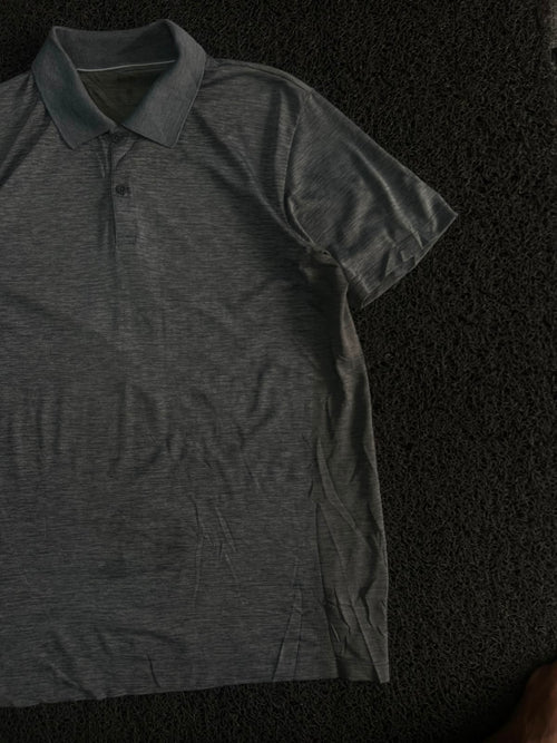 Men’s Melange Polo T-Shirt with Classic Collar