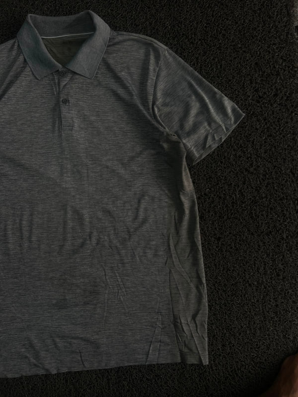 Men’s Melange Polo T-Shirt with Classic Collar