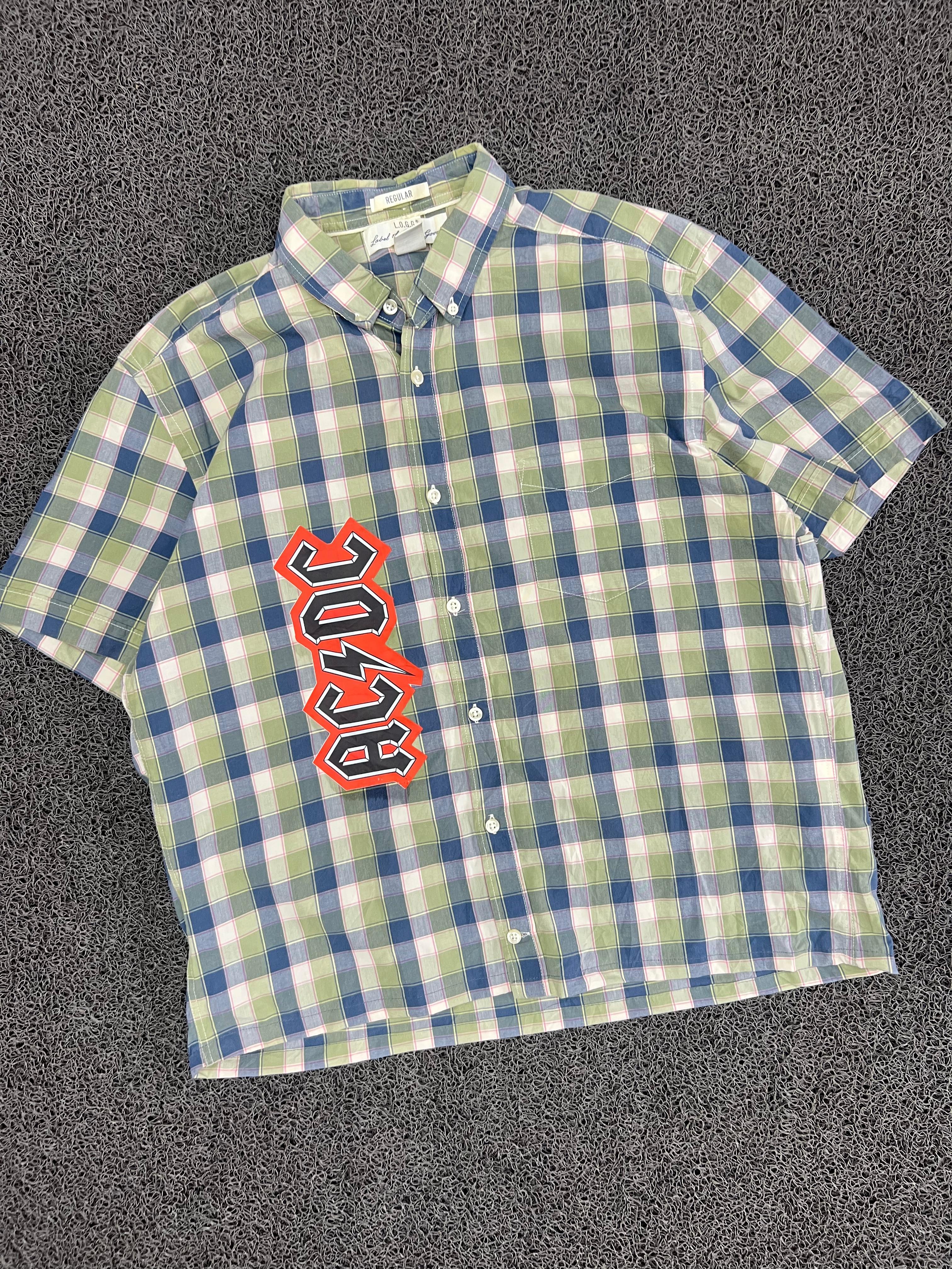 Plaid Short Sleeve Button-Up Shirt – Regular
