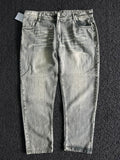 Men's Vintage Washed Grey Straight Fit Denim Jeans