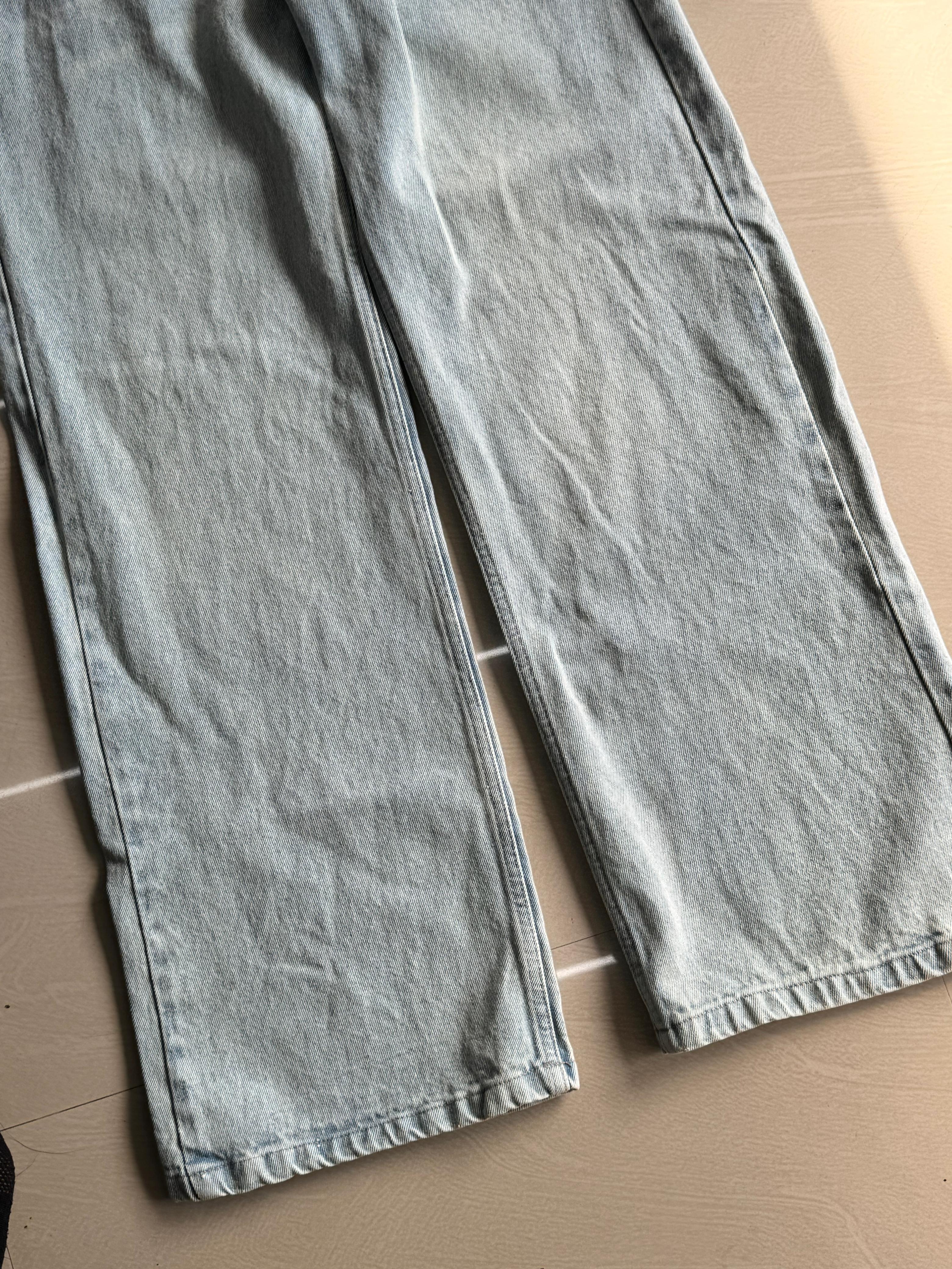 Pull&Bear Vintage Light Blue Wide Leg Denim Jeans