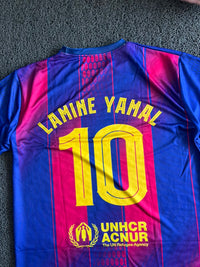 FC Barcelona 2024/25 Home Jersey – Lamine Yamal #10 | Blue & Red Football Five Sleeve Jersey