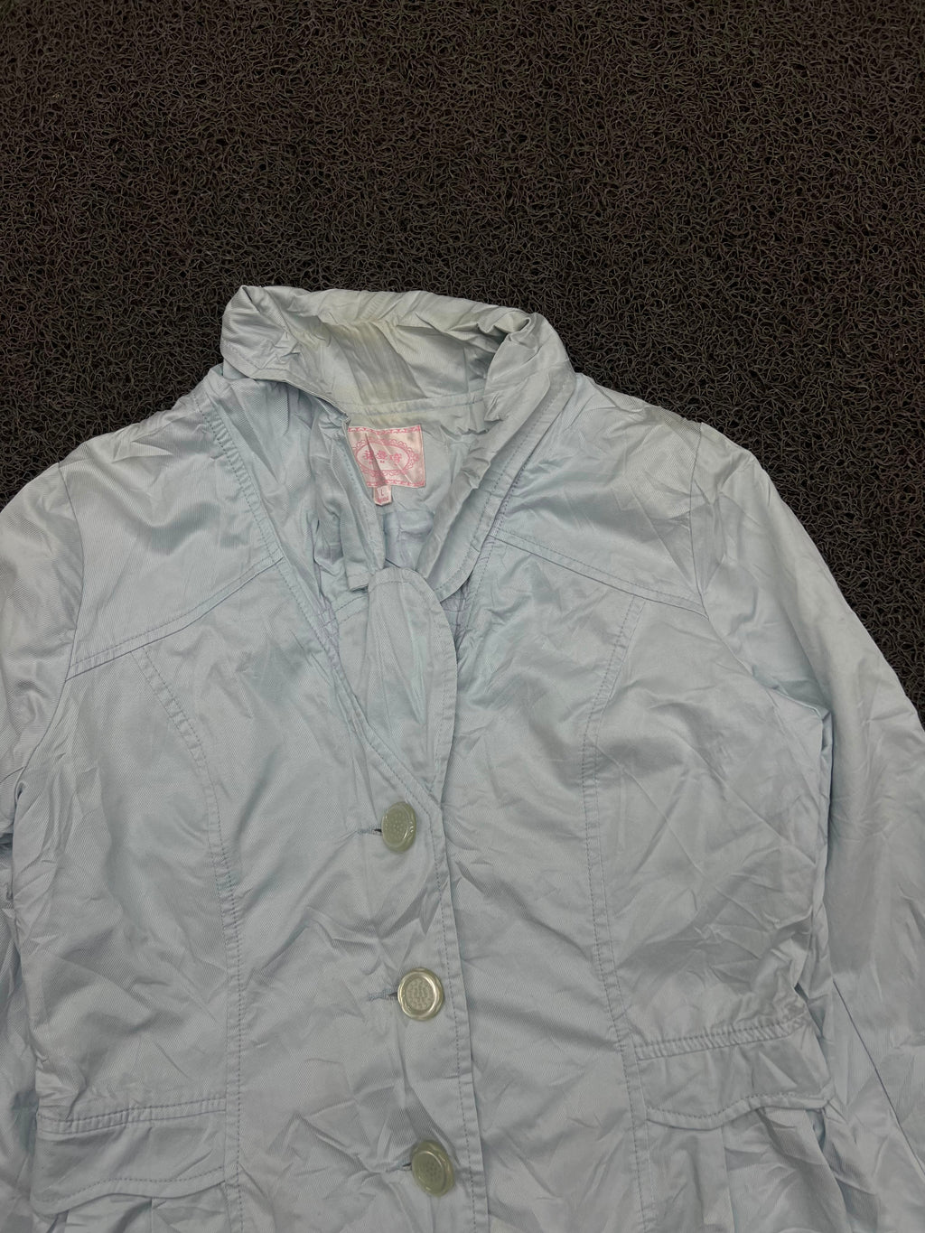 Hooded Button-Up Windbreaker Jacket