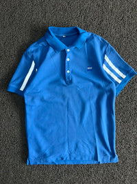 Vintage Blue ZEISS Striped Sleeve Polo T-Shirt
