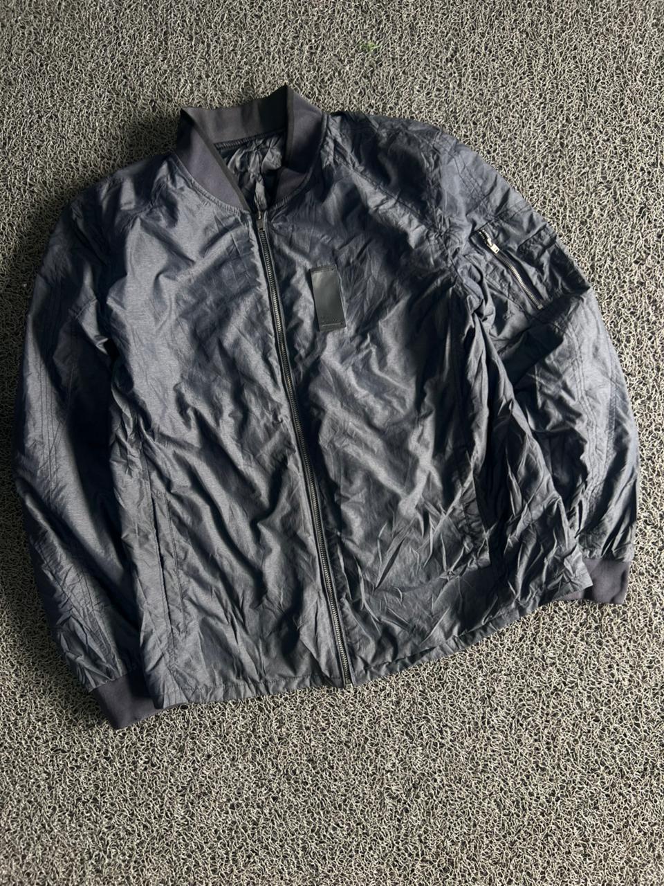 Men's Charcoal Lightweight Bomber Jacket – Zip-Up Casual Windbreaker