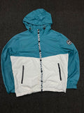 SAIQI Sport Color Block Hooded Windbreaker Jacket – Lightweight Zip-Up