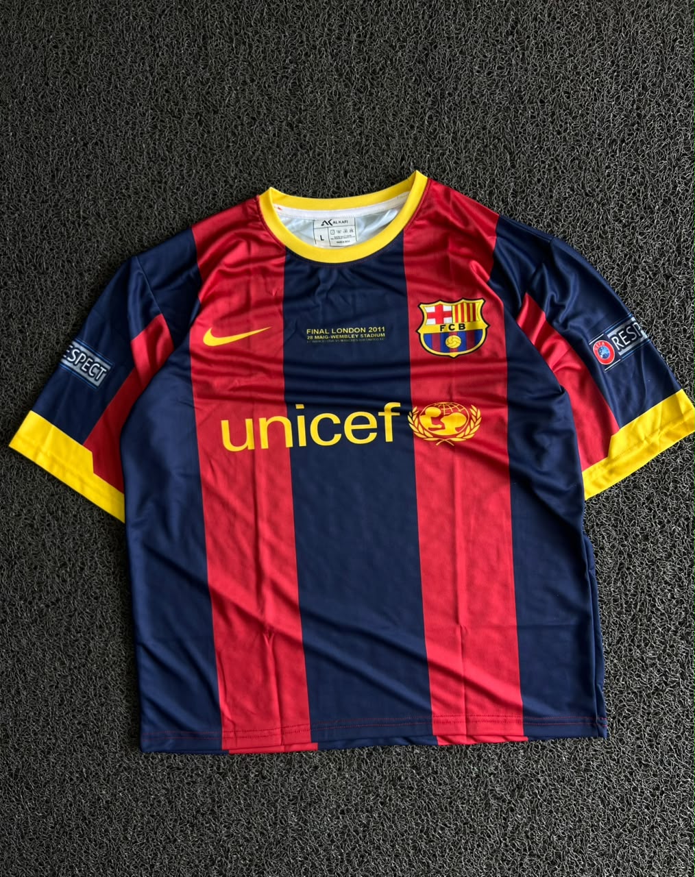 FC Barcelona 2010–11 UEFA Champions League Final Home Jersey – Lionel Messi #10 – Five Sleeve
