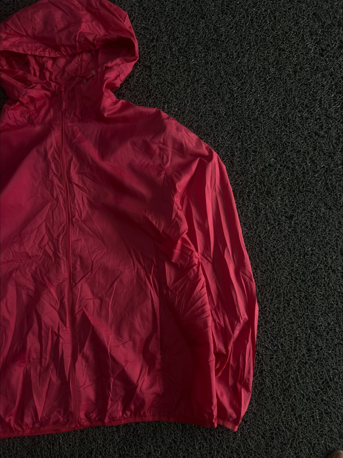 Hooded Lightweight Windbreaker Jacket with Full-Zip Front & Adjustable Hood