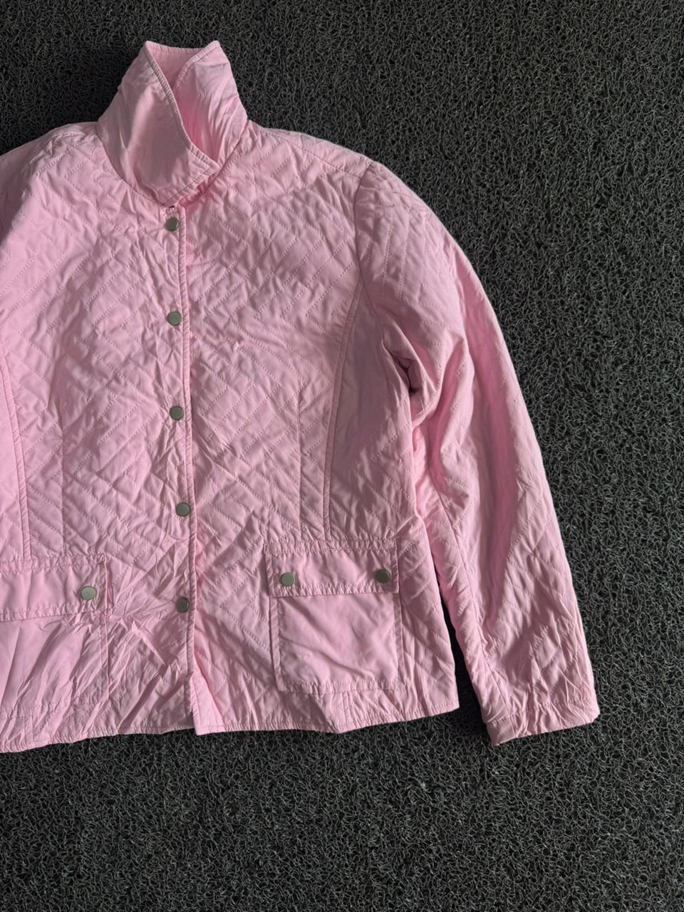 Vintage Pink Quilted Utility Jacket