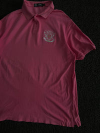 Pink Polo T-Shirt with Crest Logo