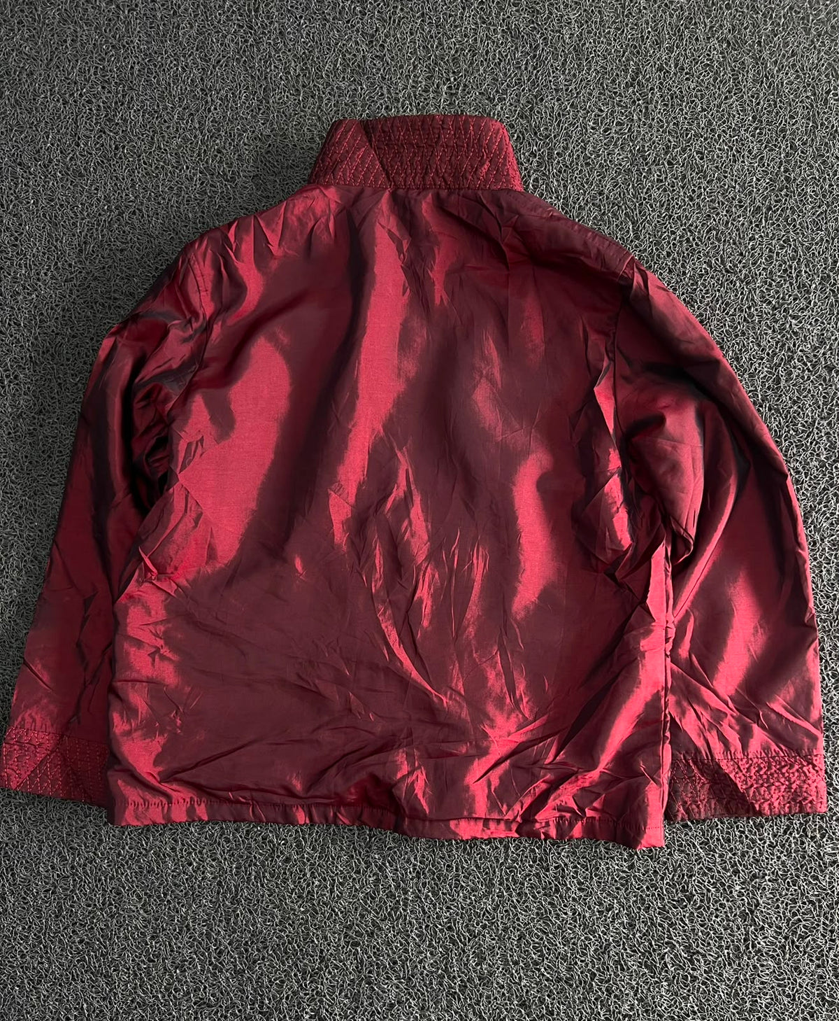Vintage Full-Zip Windbreaker Jacket with Embroidered Logo