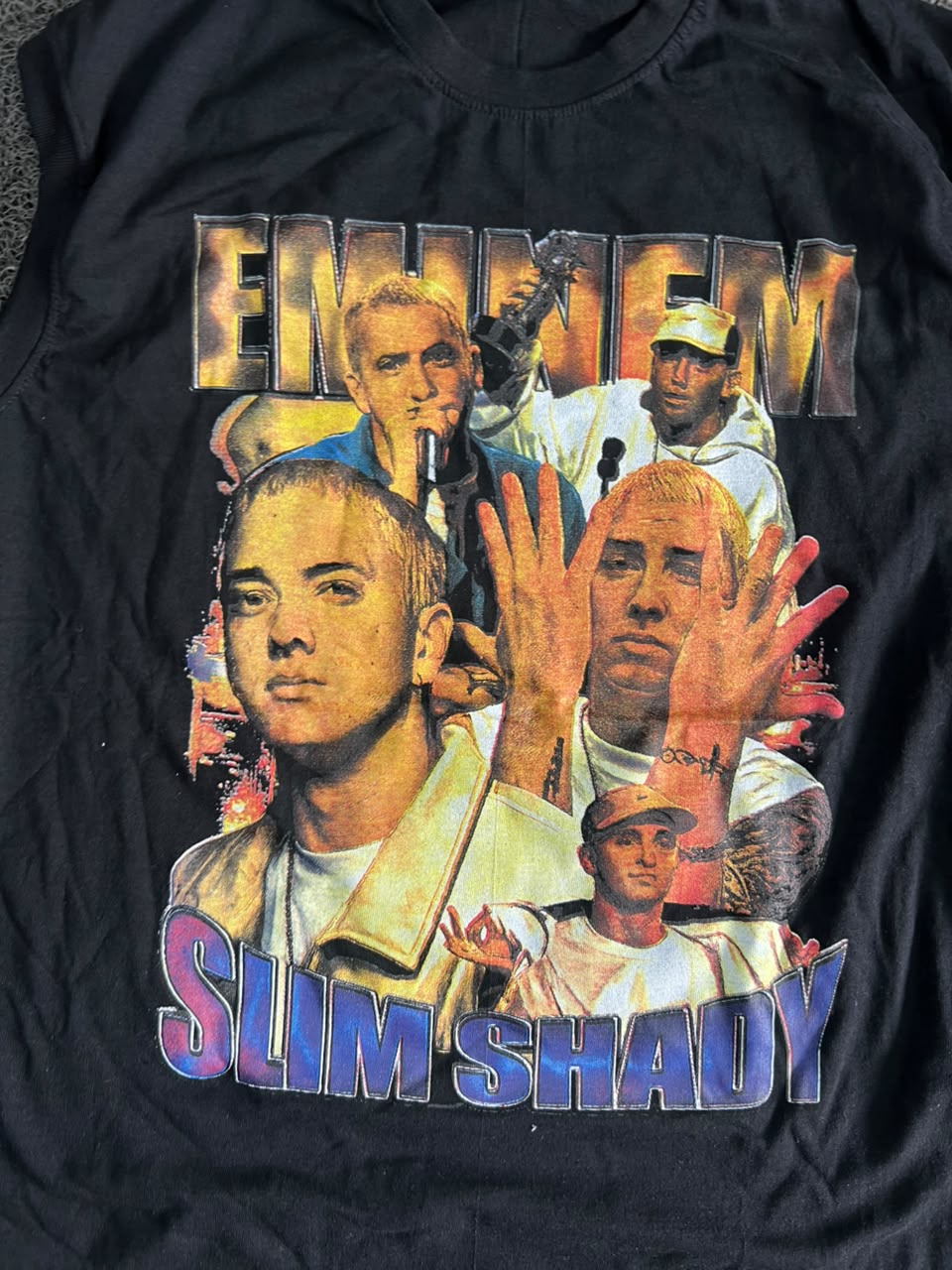 Eminem "Slim Shady" Graphic Sleeveless T-Shirt – Vintage Style Music Tee