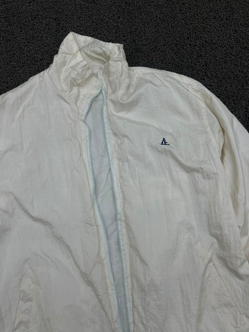 Minimalist White Windbreaker Jacket – No Zip ⚠️