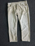 Men's Light Beige Washed Slim Fit Denim Jeans