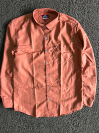 FXD Men's Peach Long Sleeve Button-Up Work Shirt