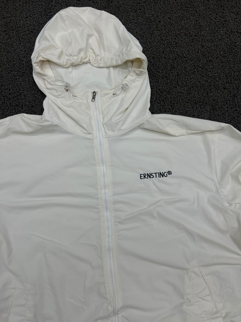 Ernsting® Lightweight Hooded Windbreaker Jacket – Full Zip Packable Casual Outerwear