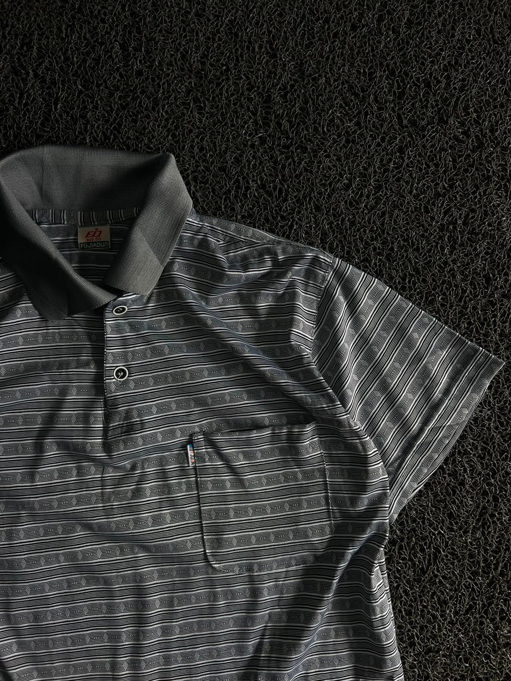 Vintage Striped Polo T-Shirt – Classic Pocket Polo | Retro Casual Golf Style