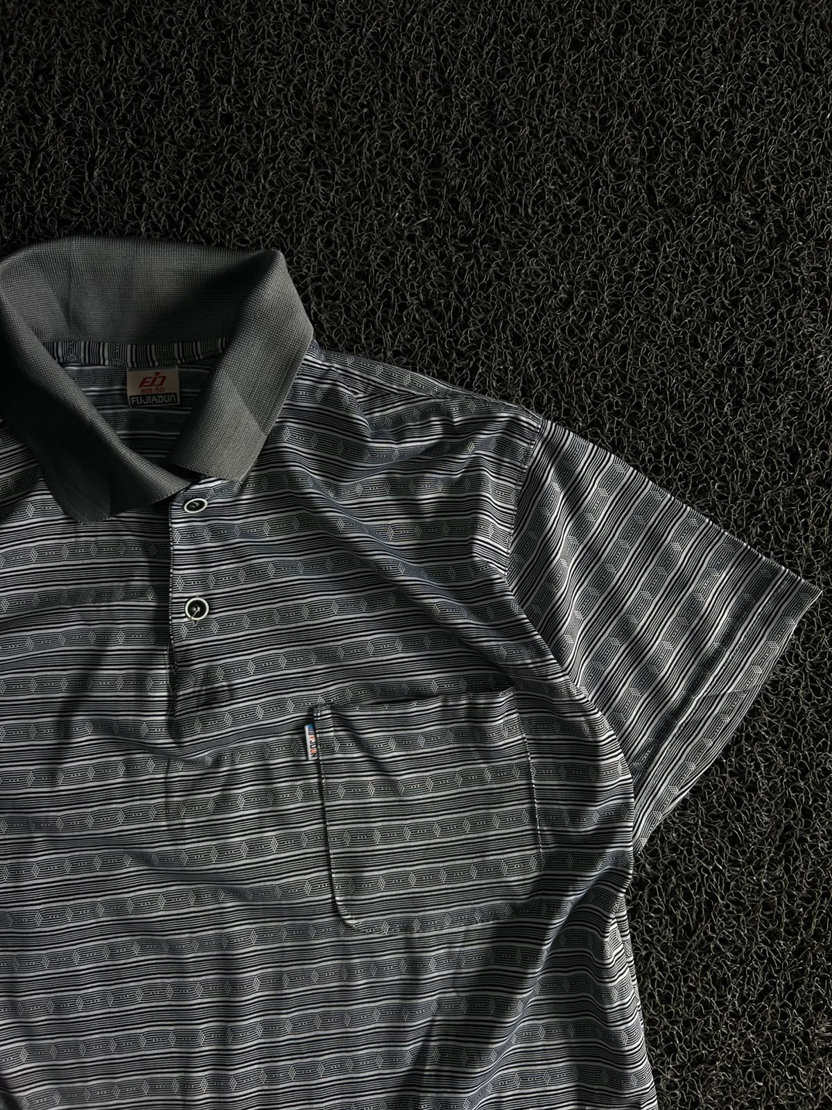 Vintage Striped Polo T-Shirt – Classic Pocket Polo | Retro Casual Golf Style
