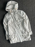 Vintage White Multi-Pocket Hooded Jacket