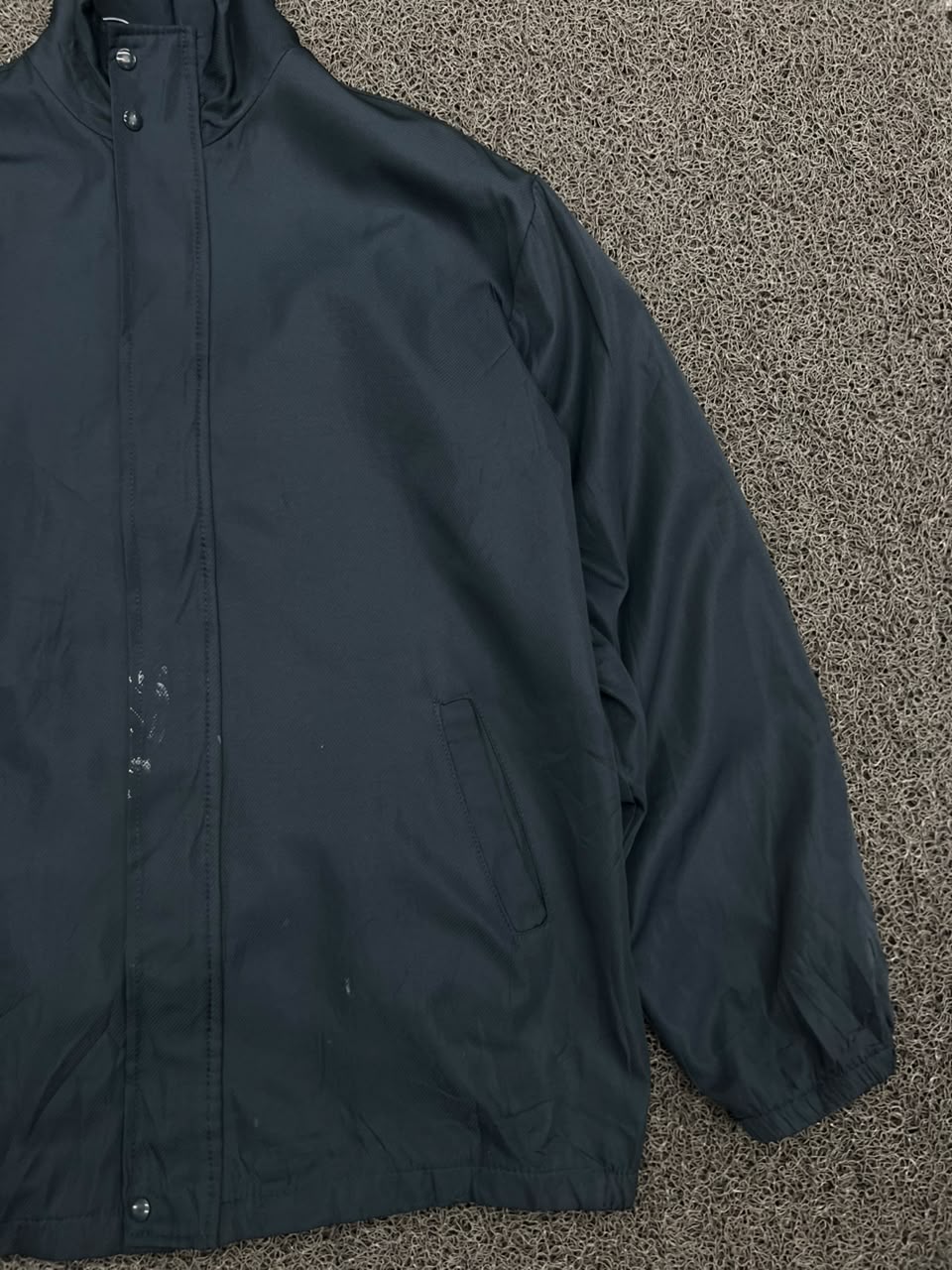 Vintage Navy Full Zip Windbreaker Jacket – Lightweight Casual Outerwear