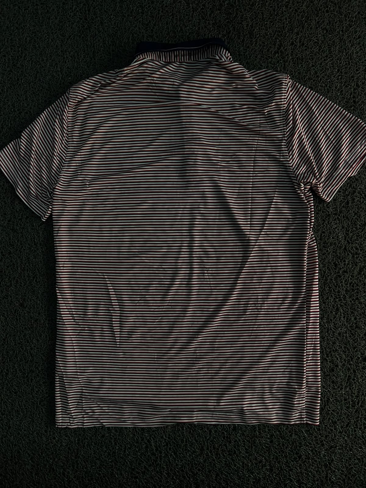 Men’s Lisha Striped Polo T-Shirt with Contrast Collar