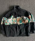 Vintage Black Floral Embroidered Panel Jacket