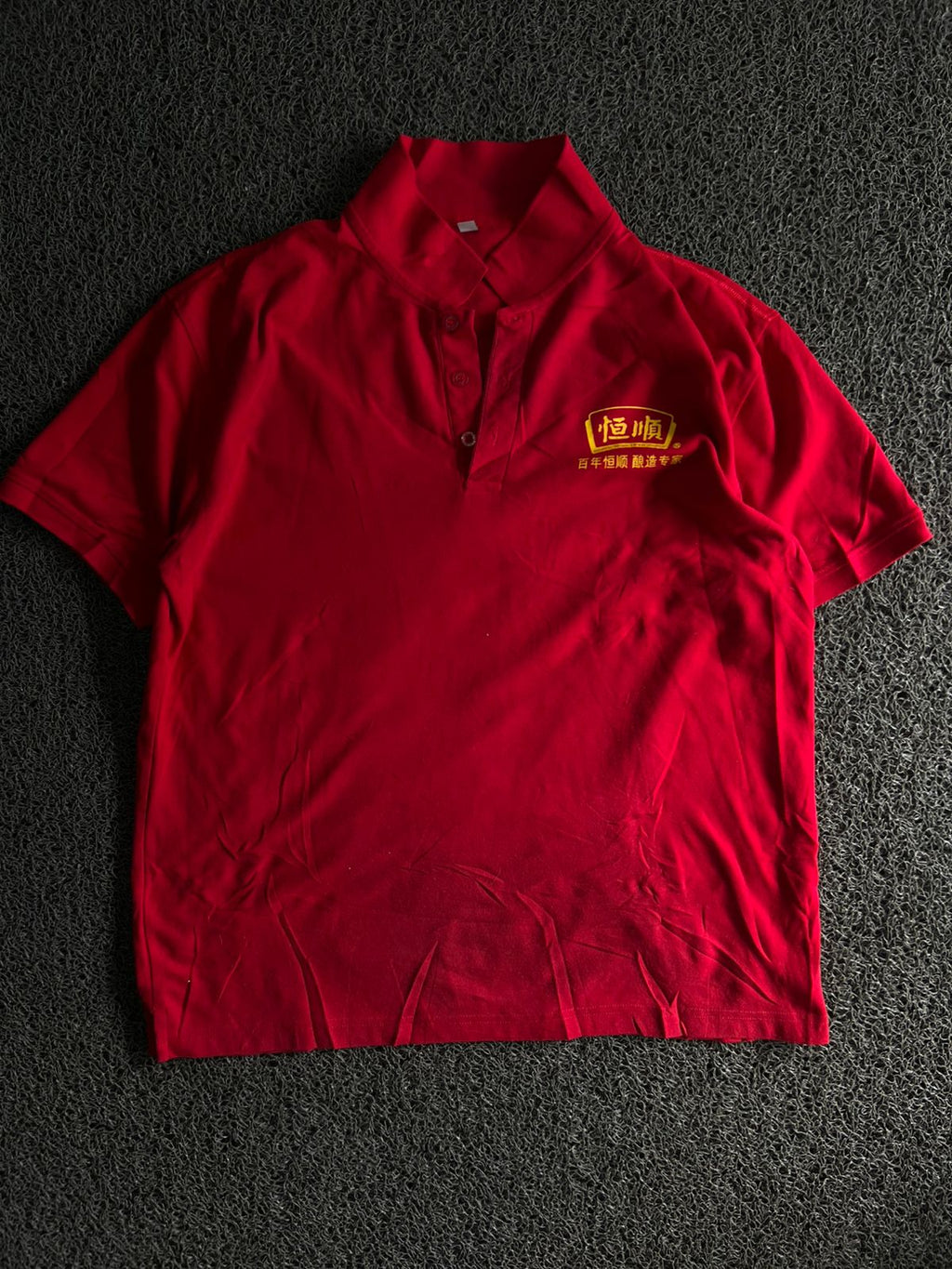 Red Embroidered Logo Polo TShirt